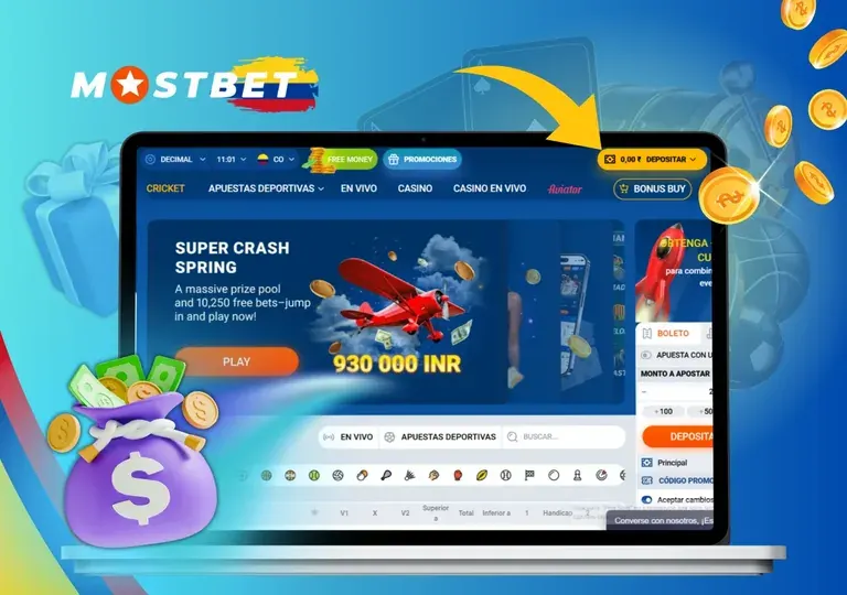Cómo depositar dinero en la cuenta de Mostbet Colombia